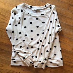 Black & white dotted sweater Disney adult